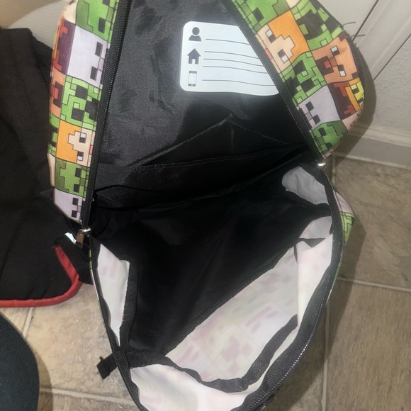 Minecraft Backpack with Creeper Design - Picture 3 of 3
